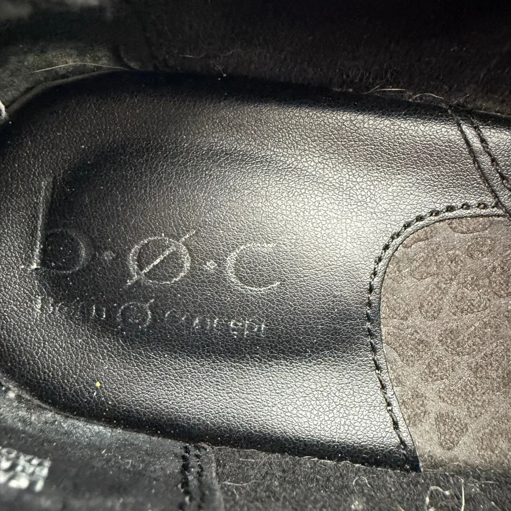 b.o.c.‎ Concept Leather Wedge Loafers 10M Black Minimalist Professional C78203